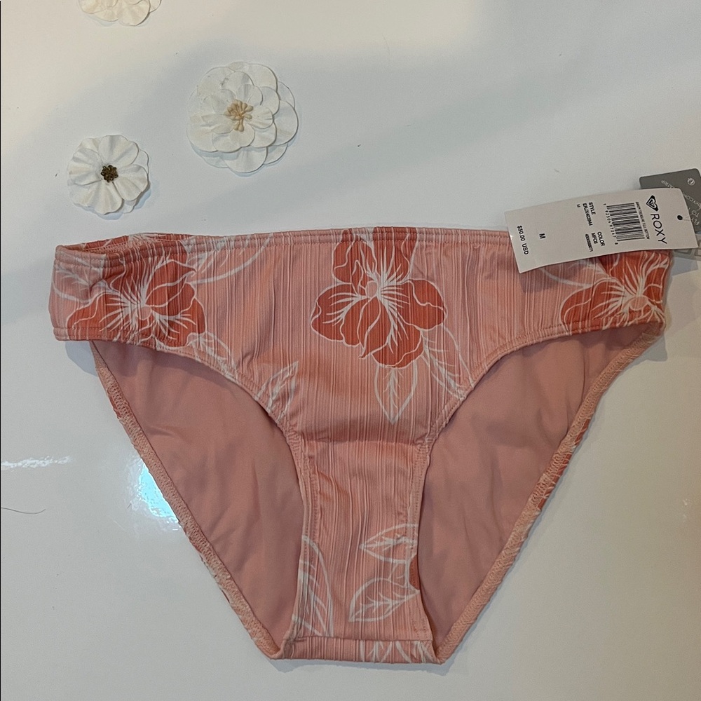 Roxy Peach and Coral Bikini Bottom